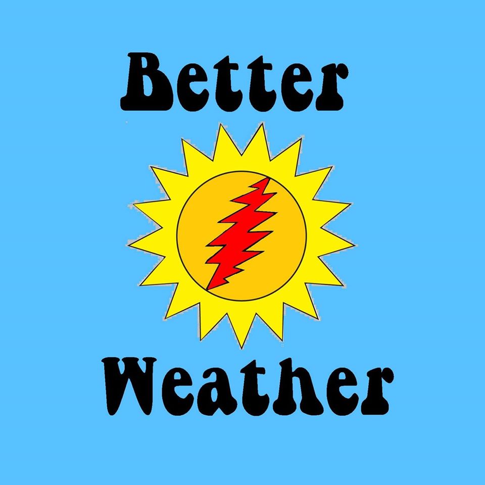 better weather band logo with yellow sun and red lightening bolt